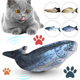 USB-s töltött elektronikus plüssmacska-játékok Utánzás hal ugráló halak állat kölcsönhatásra