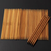 55 шт. Карбонизированные бамбуковые двусторонние вязальные спицы для шапок, свитеров, шарфов и крючков
