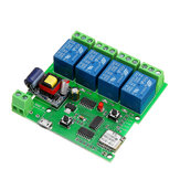 Гиккрейт® USB 5V или AC 55V-250V четырехканальное джог инчинг WIFI беспроводное умное реле розетка для управления через приложение