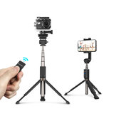 BlitzWolf BW-BS5 tripé bluetooth multi-ângulo estendido selfie Varanda para smartphones câmera esportiva