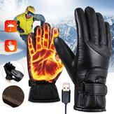 Elektrisch verwarmde handschoenen Winddichte fietsen Winter Warm verwarming Touch Screen Skiën Handschoenen USB-aangedreven verwarmde handschoenen
