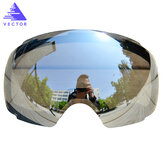 VECTOR Ski Goggles Replaceable Plus Lens Red UV400 Anti Fog Snow Skiing Glasses  