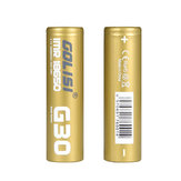 2PCS GOLISI G30 IMR18650 Batterie rechargeable 18650 haute capacité de 3000mAh 25A, à décharge élevée.