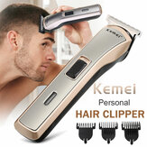 Máquina de corte de cabelo recarregável sem fio Kemei para homens, barbeador e aparador de cabelo elétrico para cortes de cabelo e barba