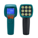 Stroboscopio digitale portatile DT-100B, LED flash tachimetro, analizzatore di velocità di rotazione senza contatto ricaricabile 1500LX 60-999999 RPM, tachimetro 7,4V