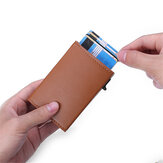 Portefeuille en simili cuir rétro de grande capacité avec protection anti-vol, porte-cartes de crédit avec blocage RFID et boucle magnétique, poche pour cadeaux d'affaires