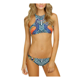 Damen Bikini Badebekleidung Strandkleidung bedruckt Nylon Floral Sommer Swimset