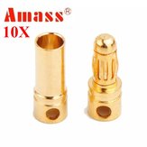10pcs Amass 3.5mm Gold-plated Copper Banana Plug GC3510 Male & Female 