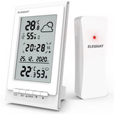 ELEGIANT EOX-9901 Elektronik Termometre Higrometre Çok Fonksiyonlu Kablosuz HD Cam Hava İstasyonu Alarm Saat