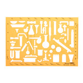 Шаблон рисунка символов химического лабораторного эксперимента KT Soft Plastic Ruler