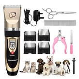 Juego de recortador de pelo eléctrico para animales domésticos inalámbrico y recargable USB para perros y gatos profesionales de la peluquería