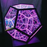 Luz de noche LED Infinito Dodecaedro Color Arte Decoración de luz Novedad Regalo de Navidad Tecnología fresca Decoración Decoración del hogar