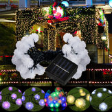 5M 20LED Dandelion Ball Solar Christmas Party Decor Outdoor Fairy String Light Lamp