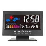 Loskii DC 000 digitális hőmérő higrométer időjárás állomás ébresztőóra színes LCD naptár 