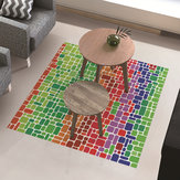 Naklejka podłogowa PAG na stolik do herbaty, ozdoba wodoodporna z kolorowymi blokami, naklejka antypoślizgowa na podłogę, poprawa domu