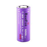BestFire 1pc 26650 Batterie 6000mAh 60A 3.7V wiederaufladbares Li-Ion Batterie