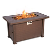 Topshak 44 inch 50000 BTU Gas Fire Pit Table Pulse Ignition Square Outdoor Propane Output Heat Fire Pit GF2