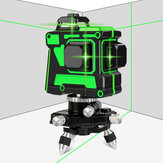 Niveau laser numérique 3D avec 12 lignes de lumière verte, autonivelant à 360 degrés avec mesure rotative