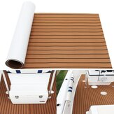 Foglio di copertura in schiuma EVA per barche finto teak marino 240 cm x 90 cm x 6 mm marrone