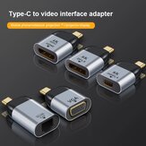 Bakeey USB C محول Type C إلى HDMI/عرض مدخل / Mini عرض/VGA/RJ45 جيجابت إيثرنت 4K 2.0 محول لـ Huawei P40 Mate 40 Pro