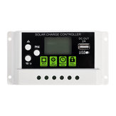 30A 12 V / 24 V PWM Kontroler ładowania panelu słonecznego Akumulator litowo-jonowy i kwasowo-ołowiowy Ładowarka USB Wyświetlacz LCD