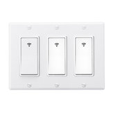3 Gang AC 100-240V Smart WIFI Mechanical Switch Wall Panel Mobile APP Remote Control Socket