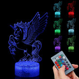 3D οπτικό νυχτερινό φως LED με τηλεχειριστήριο αφής δώρο διακόσμηση σπιτιού/πάρτι επιτραπέζιο φωτιστικό USB