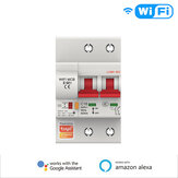 MoesHouse Tuya 80A 2P Smart WiFi Circuit Breaker APP Remote Control Schedule Setting Voice Control Compatible With Alexa Google Home