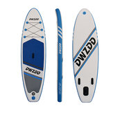 Stand Up Paddle Board DWZDD mit aufblasbaren Ventilen, Paddel, Stretch-Seil, Reparatur-Sets, Flossen, Fußleine und Pumpe, 305x81x15cm dick