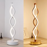 Lampa stołowa LED o nowoczesnym spirali, falistej konstrukcji