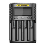 NITECORE UM4 / UM2 LCD Schermo Display Litio Batteria Caricatore 4 slot USB Ricarica Smart Rapid Batteria Caricatore