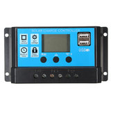 PMW 10/20/30A 12/24V LCD Solar Charge Controller Battery Regulator Backlit