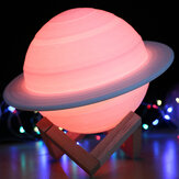 Creality 3D D15см 16 Цветов 3D Печати Сатурн Лампа LED Ночной Свет с Пультом Дистанционного Управления и Деревянным Кронштейном для Декора Дома и Спальни