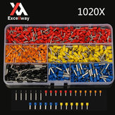 Excellway® CT05 1020Stk Draht Kupfer Crimpverbinder Isolierte Kabel Pin Endklemmen