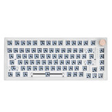 Kit personalizado de teclado FEKER IK75 PRO con 82 teclas intercambiables en caliente, RGB del 75%, cableado RGB bluetooth 5.0 de 2.4 GHz en triple modo, placa de montaje PCB, carcasa blanca translúcida lechosa