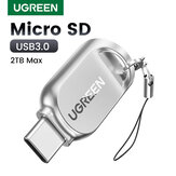 قارئ بطاقة UGREEN USB-C إلى بطاقة Micro SD TF OTG محول لأجهزة الكمبيوتر المحمولة وأجهزة الكمبيوتر اللوحية والهواتف ويندوز قارئ بطاقات الذاكرة USB3.0