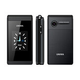 UNIWA X28 Flip Phone 1200mAh 2.8 calowy ekran dotykowy Bezprzewodowy FM bluetooth Dual Sim Card Flip Feature Phone