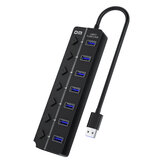 DM CHB072 7 in 1 USB2.0 Splitter Dockingstation USB2.0*7 Mehrfachanschluss Hub für PC oder Laptop