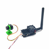 EWRF 5.8 GHz 2W Trasmettitore wireless FPV 2000MW 48CH Video AV Audio Sender con telecamera CMOS 2,8mm 1000TVL per droni a lungo raggio