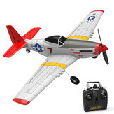Limited Promo Eachine Mini Mustang P-51D EPP 400mm Wingspan 2.4G 6-Axis Gyro RC Airplane Trainer Fixed Wing RTF One Key Return for Beginner Two Batteries