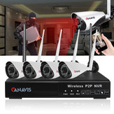 Waterproof IP66 720P 4CH NVR Wireless WiFI IP CCTV Security Camera System