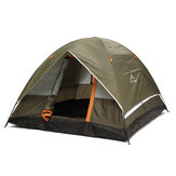 Tenda de acampamento ao ar livre para 2 a 4 pessoas de camada dupla à prova d'água à prova de vento anti-UV