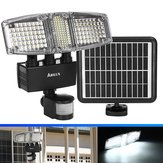 ARILUX® Three Head 178 LED Solar Power Flood Light τοίχου PIR Αισθητήρας κίνησης Αδιάβροχο φωτιστικό εξωτερικού χώρου κήπου