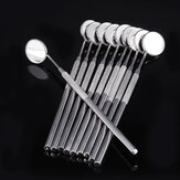 10 Stück Zahnspiegel mit Griff Zahnarztinstrument Edelstahl 16 cm Zahnärztliche Instrumente