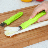 Cortador de cebola verde e vegetais em aço inoxidável Honana VT-OS, ferramenta para cortar e triturar legumes