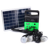 10W 6V Solar Panel Portable Solar AC Kit  Solar Power System Camping Portable Generator With Bulbs
