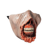 Masque en latex d'horreur de cosplay de crâne de zombie marchant à demi-visage de Carnaval d'Halloween