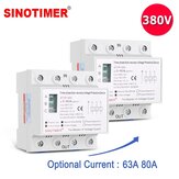SINOTIMER STVP-930 63A 80A 380V 3-фазное автовосстановление устройства защиты от перенапряжения с самоподключением на DIN-рейку