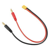 EUHOBBY 25cm 16AWG 4.0mm Banana Male Plug to XT30 Plug Silicone Charging Cable for Battery Charger