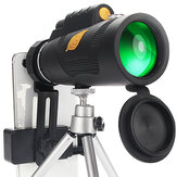 Potente telescopio Moge 12x50 con set di oculari da 20 mm, pellicola FMC HD professionale monoculare con treppiede e supporto per telefono.